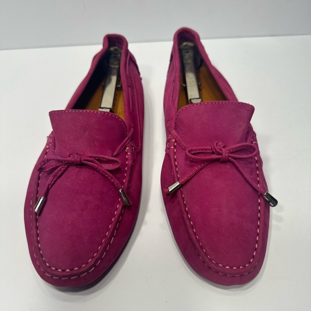 MERCANTIFLORENTINEPink Loafers with Bow Detail size 11 pre owned Exellent C
